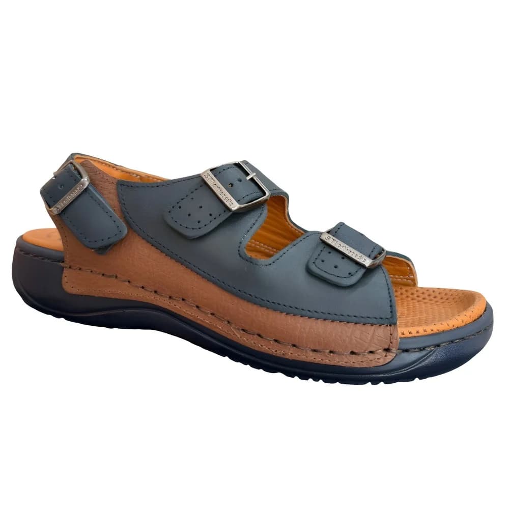 STILIGHT – SANDALES ORTHOPÉDIQUES MARRON ET BLEU POUR HOMMES