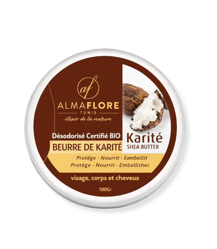 ALMAFLORE BEURRE DE KARITE DESODORISE CERTIFIE BIO