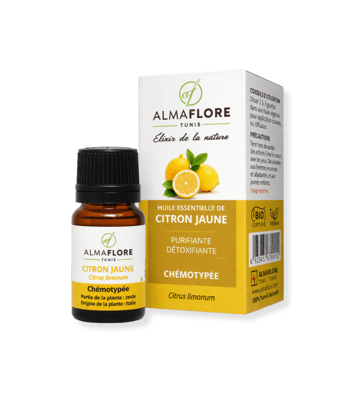 ALMAFLORE Huile Essentielle De Citron Jaune Bio