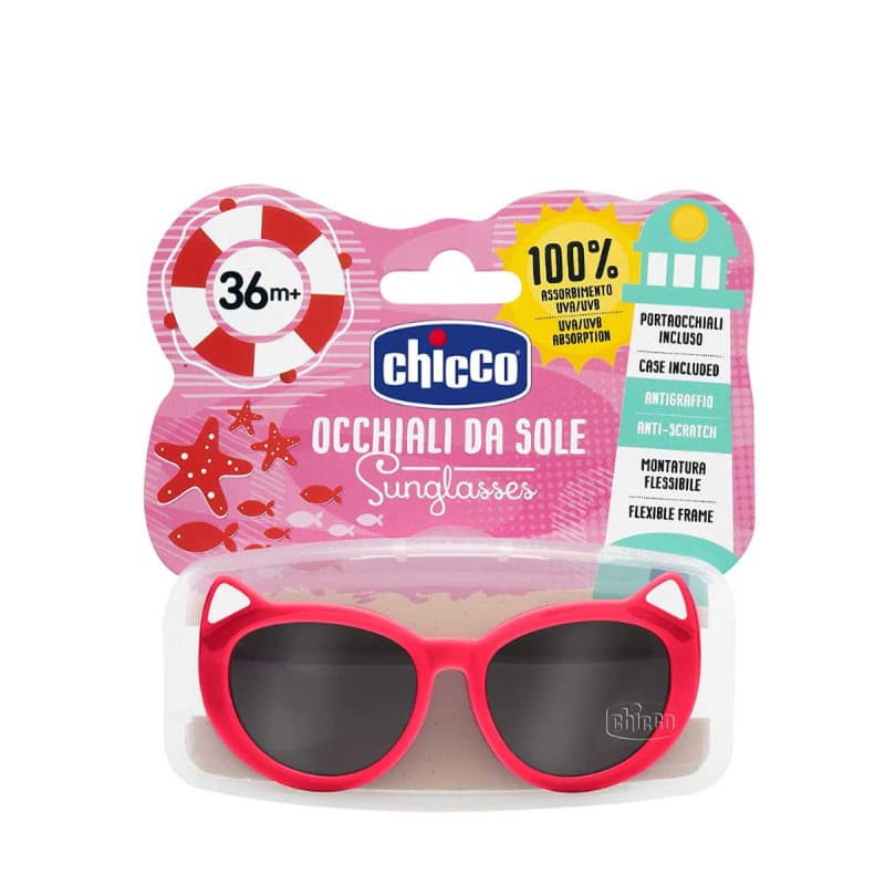 CHICCO – LUNETTES DE SOLEIL – ROUGE CHAT – 36M+