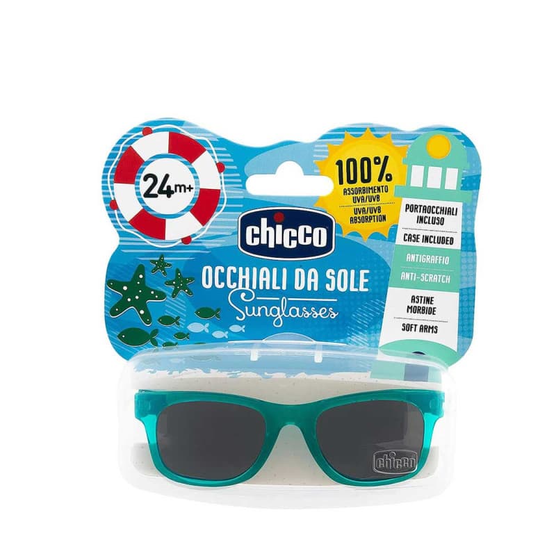 CHICCO – LUNETTES DE SOLEIL TRANSLUICDE – BLEU VERT – 24M+