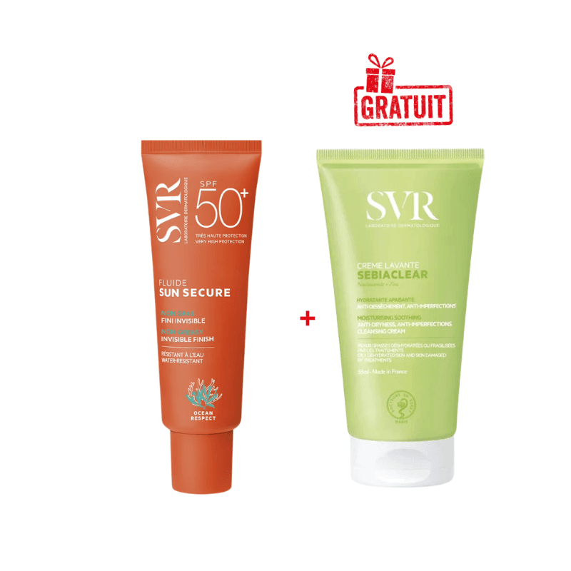 SVR Fluide SPF50+avec creme lavante gratuit