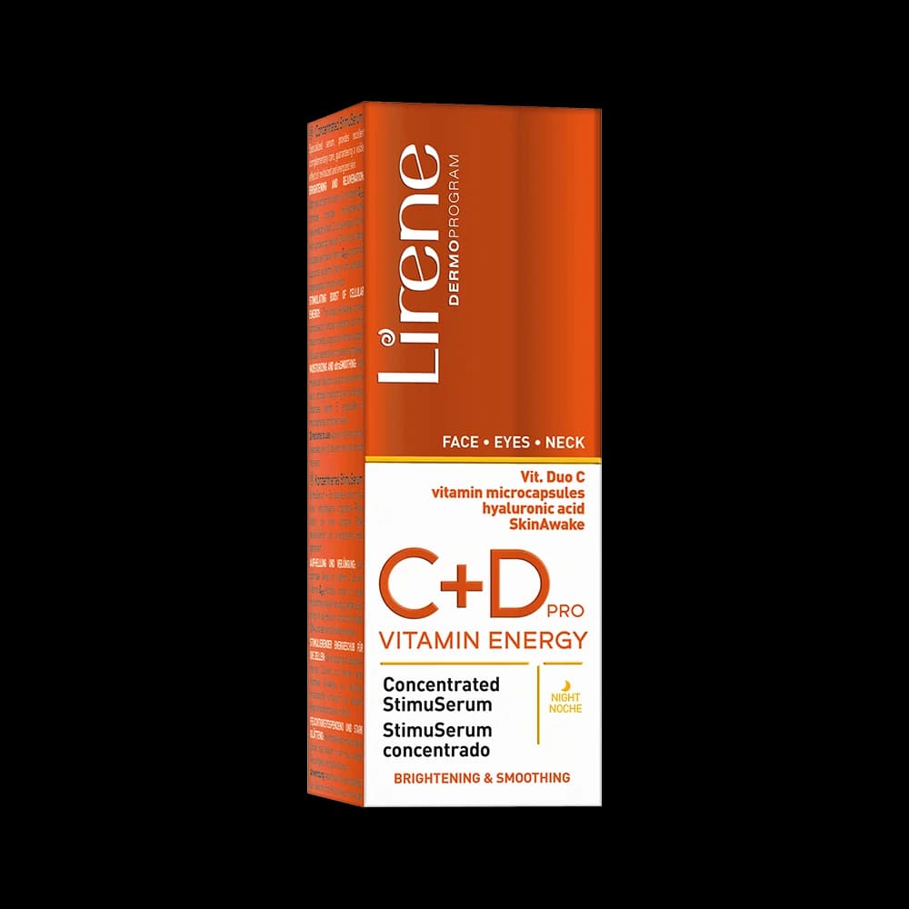 Lirene VITAMIN ENERGY C+D PRO Sérum Stimulant Concentré éclaircissant et lissant 30 ml
