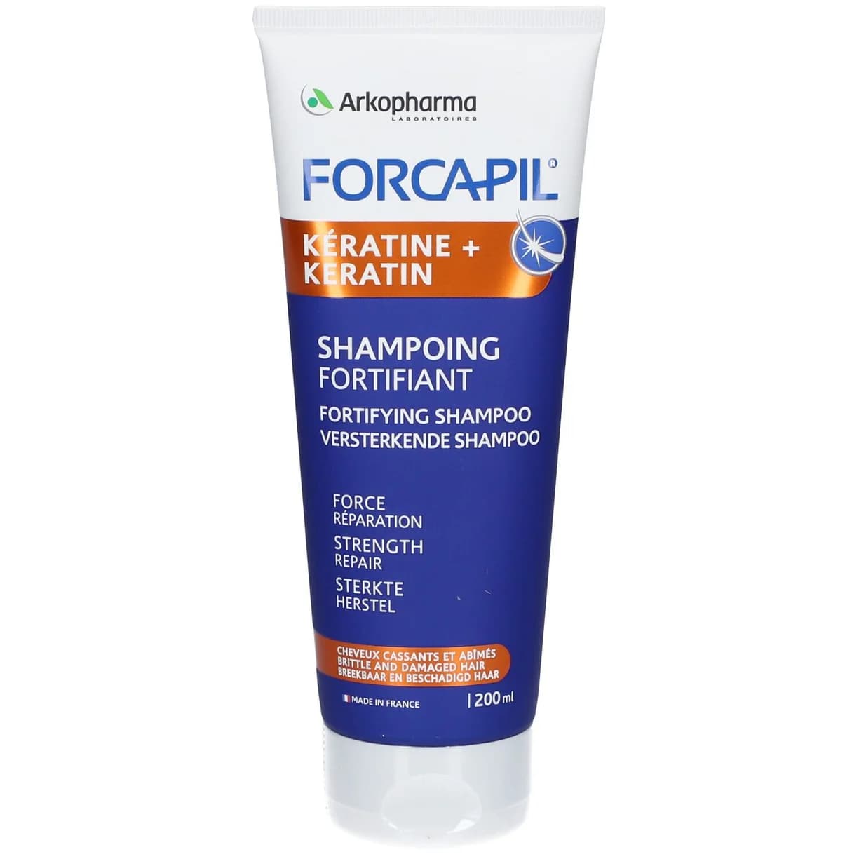 Forcapil Shampoing fortifiant à la kératine Arkopharma200 ml