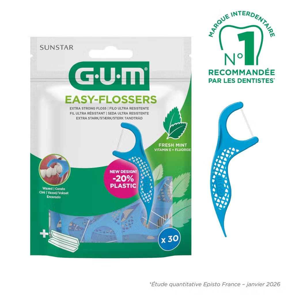 Fil dentaire GUM EASY-FLOSSERS – 30 pièces