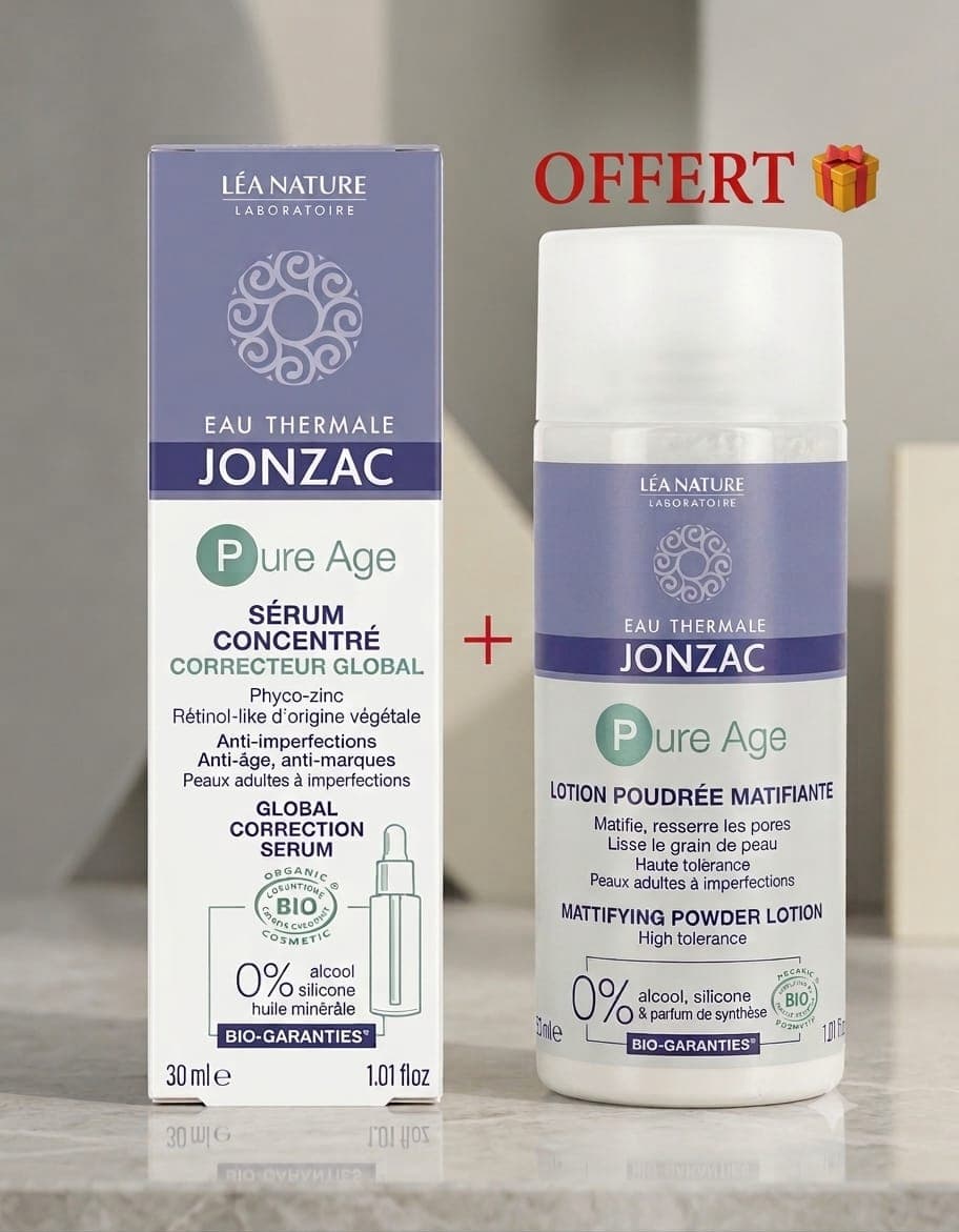 Jonzag serum pure age + Lotion poudre OFFERT