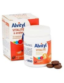 COMPLEMENT ALIMENTAIRE 12 VITAMINES ET 8 MINERAUX ALVITYL VITALITE 40 GELULES