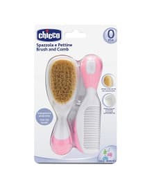 BROSSE ET PEIGNE A CHEVEUX CHICCO ROSE