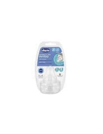 TETINE PHYSIO TEAT ANTI COLIC SILICONE CHICCO 2 MOIS PLUS