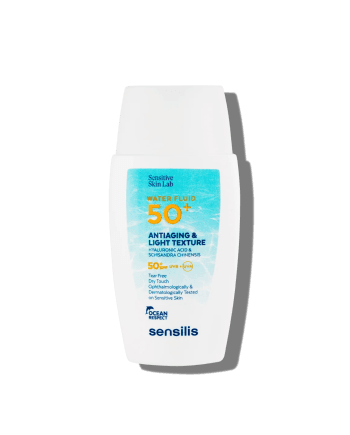 ÉCRAN SOLAIRE PEAU GRASSE ANTI AGE WATER FLUID INVISIBLE SENSILIS SPF50+ 40ML