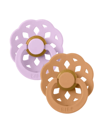 2 SUCETTES BIBS BOHEME NATURAL RUBER VIOLET SKY PUMPKIN 1ERE AGE