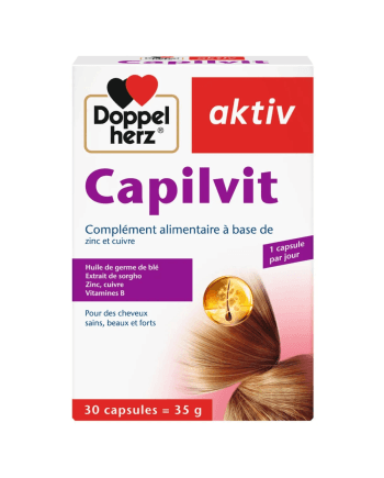COMPLEMENT ALIMENTAIRE CHEVEUX DOPPEL HERZ AKTIV CAPILVIT 30 GELULES