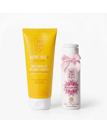 ECRAN SOLAIRE INVISIBLE AURACY SPF 50 +MINI DOSE LAIT DE CORPS