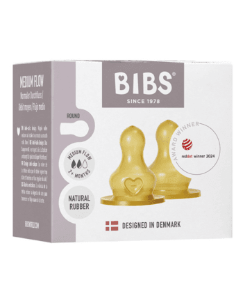 2 TETINES BIBS RONDES LATEX BIBERON A DEBIT MOYEN 2M+