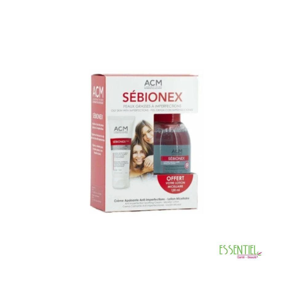 ACM coffret SÉBIONEX Trio crème 40 ml+eau micellaire 100ml offert