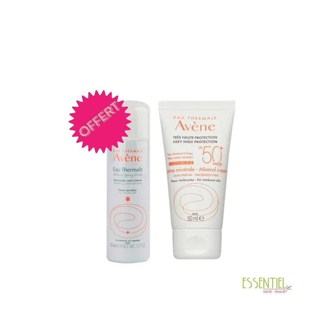 AVENE Crème minérale SPF 50+ peaux très sensibles+ eau thermale GRATUITE