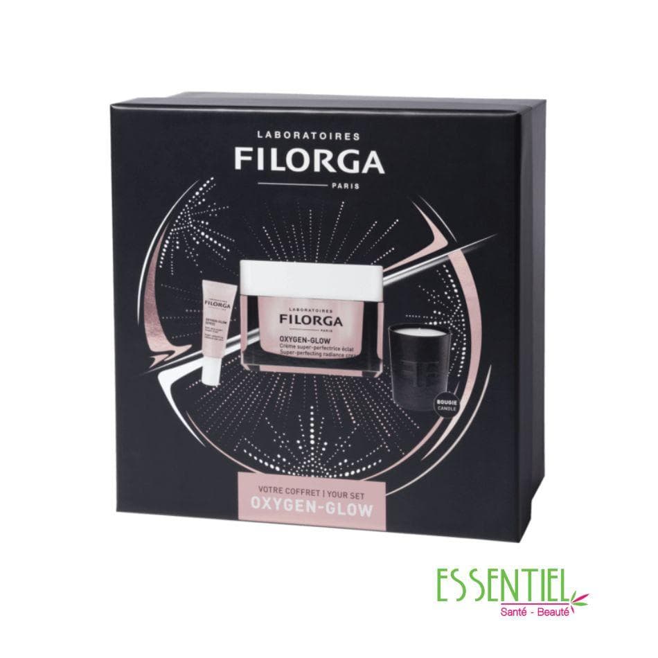 FILORGA OXYGEN GLOW CREME SUPER PROTECTRICE ECLAT COFFRET: OXYGEN GLOW EYES+ BOUGIE GRATUITE