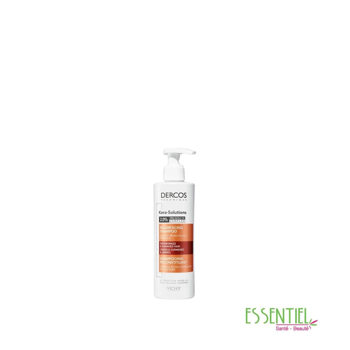 DERCOS KERA-SOLUTIONS SHAMPOOING RESURFAÇANT – CHEVEUX SURMENÉS ET ABÎMÉS 250ML