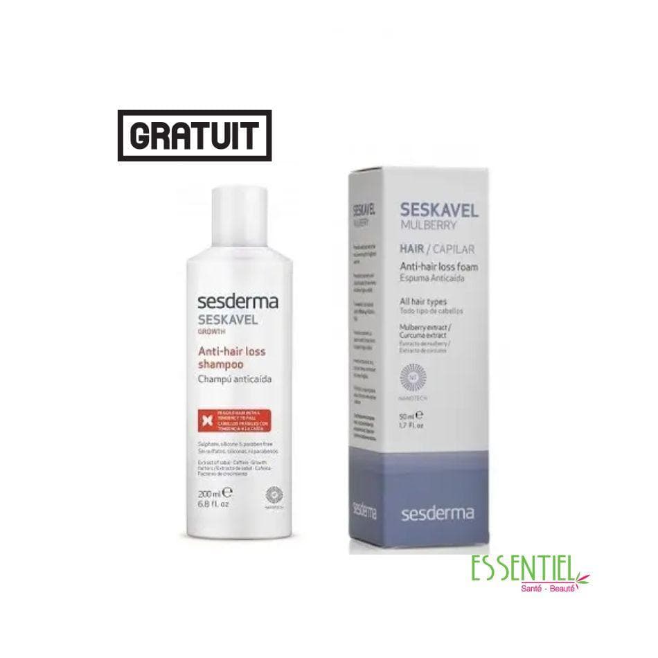 SESDERMA Mulberry Mousse Antichute, 50ml+ Seskavel Shampoing Antichute 200ml gratuit