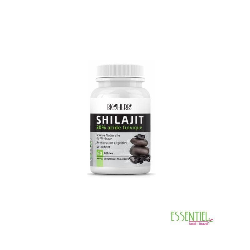 BIOHERBS Shilajit (20% acide fulvique) 60 gélules