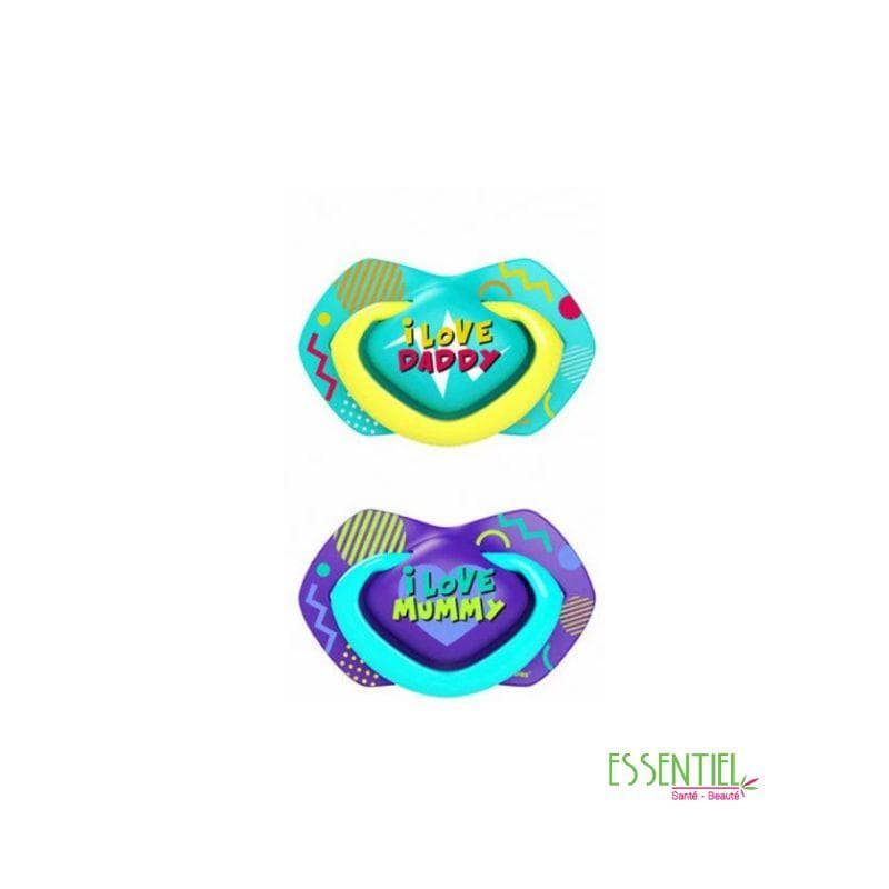 CANPOL BABIES 2 SUCETTE UNIVERSELLE 0-6M NEON LOVE BLEU – 22/652