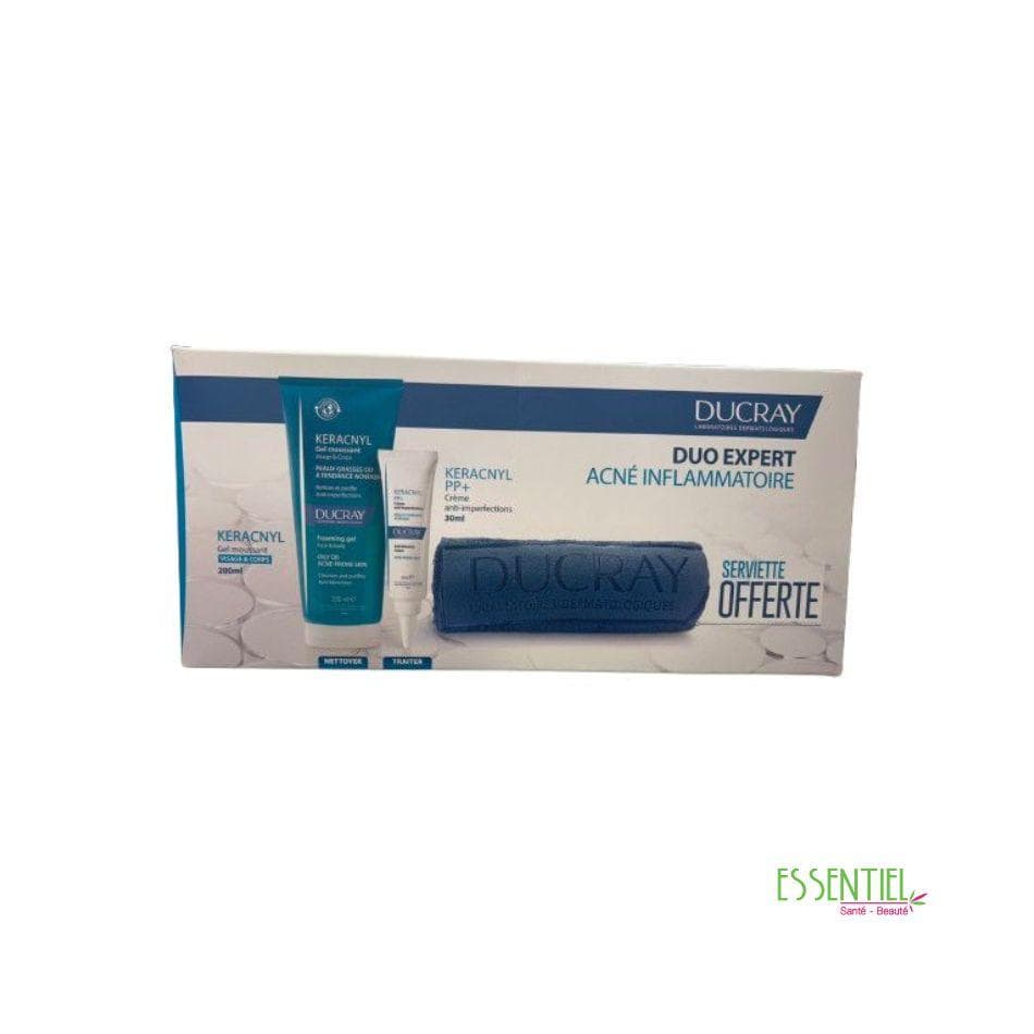 DUCRAY KERACNYL COFFRET GEL MOUSSANT 200ML+CREME KERACNYL PP + SERVIETTE OFFERTE