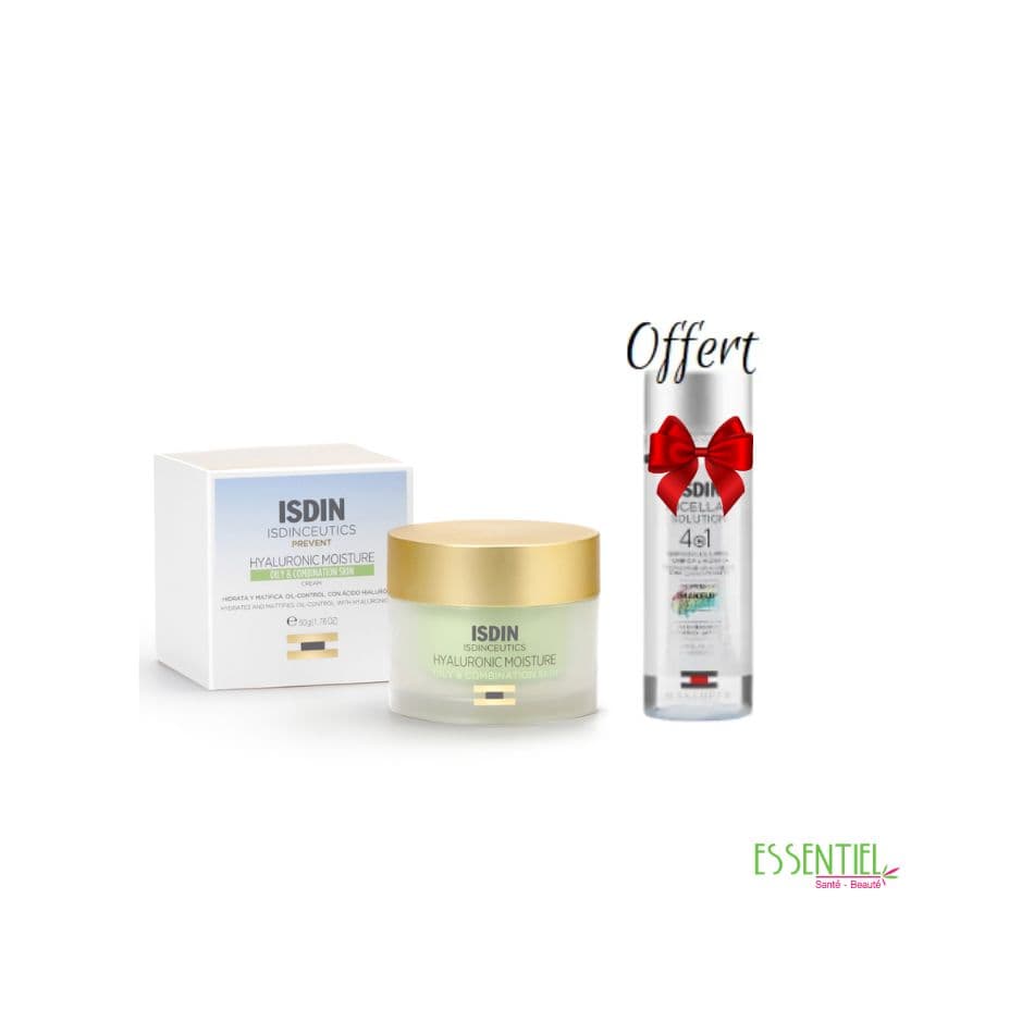 ISDIN COFFRET CREME HYDRATANTE PEAUX GRASSES +EAU MICELLAIRE 30ML (OFFERT)