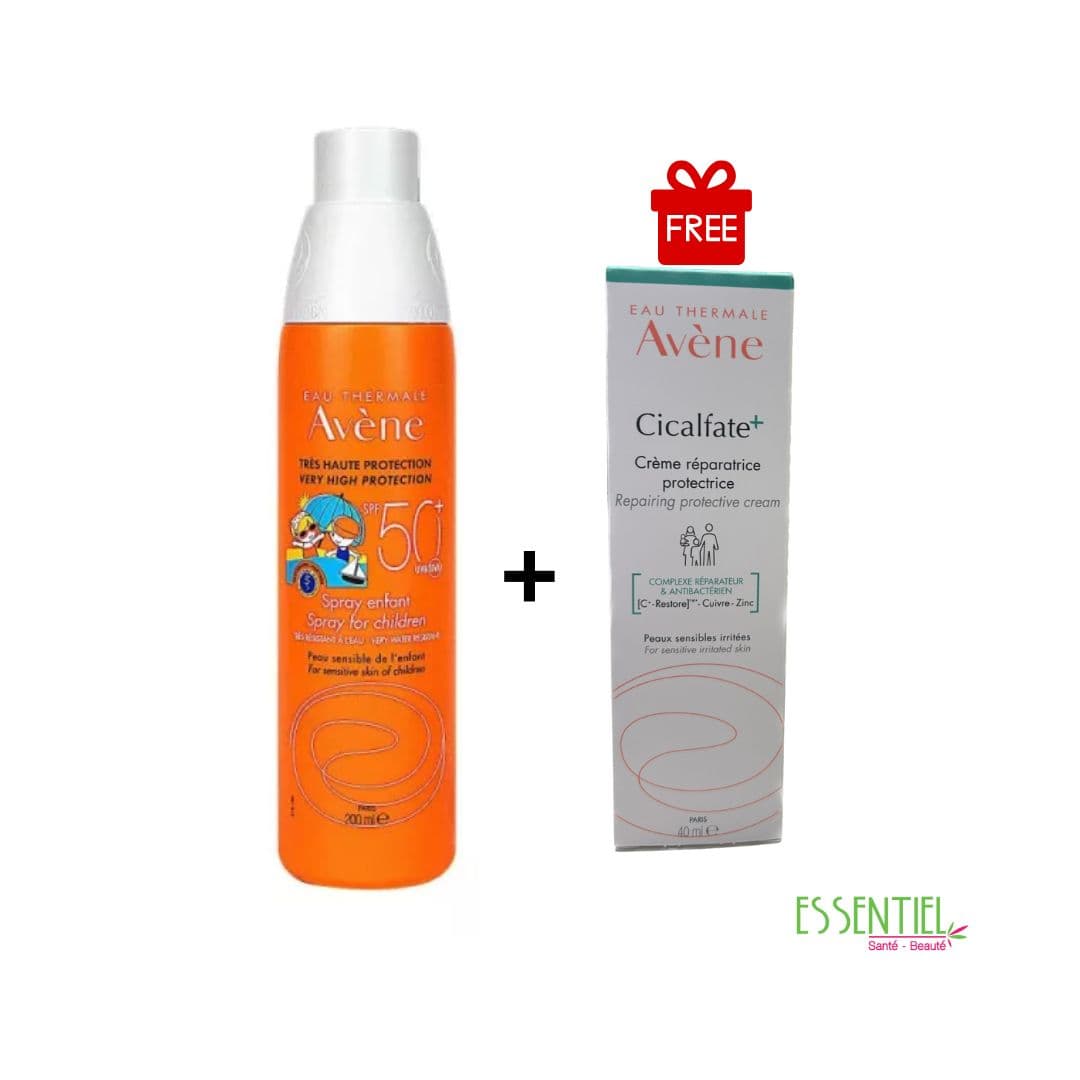 AVENE SPRAY ENFANT SPF 50+ 200 ML + CICALFATE CREME 40 ML (OFFERT)