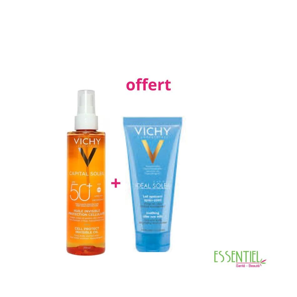 VICHY Pack Capital Soleil Huile 200 ml+Lait Apaisant100ml Gratuit