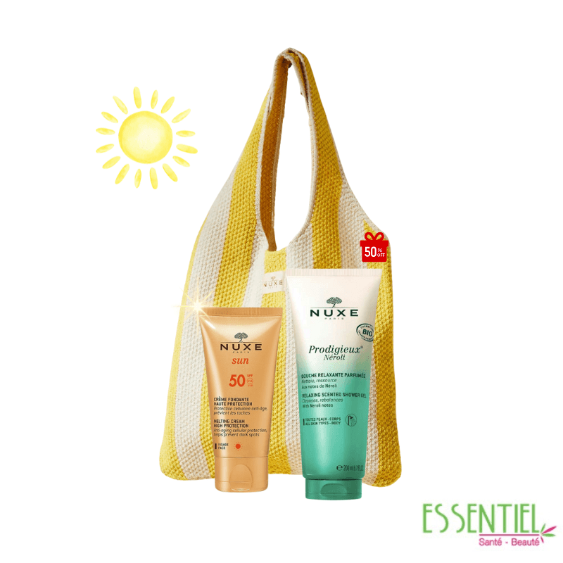 NUXE pack Gelée de Douche Prodigieux Néroli+ Crème Fondante Visage spf 50+
