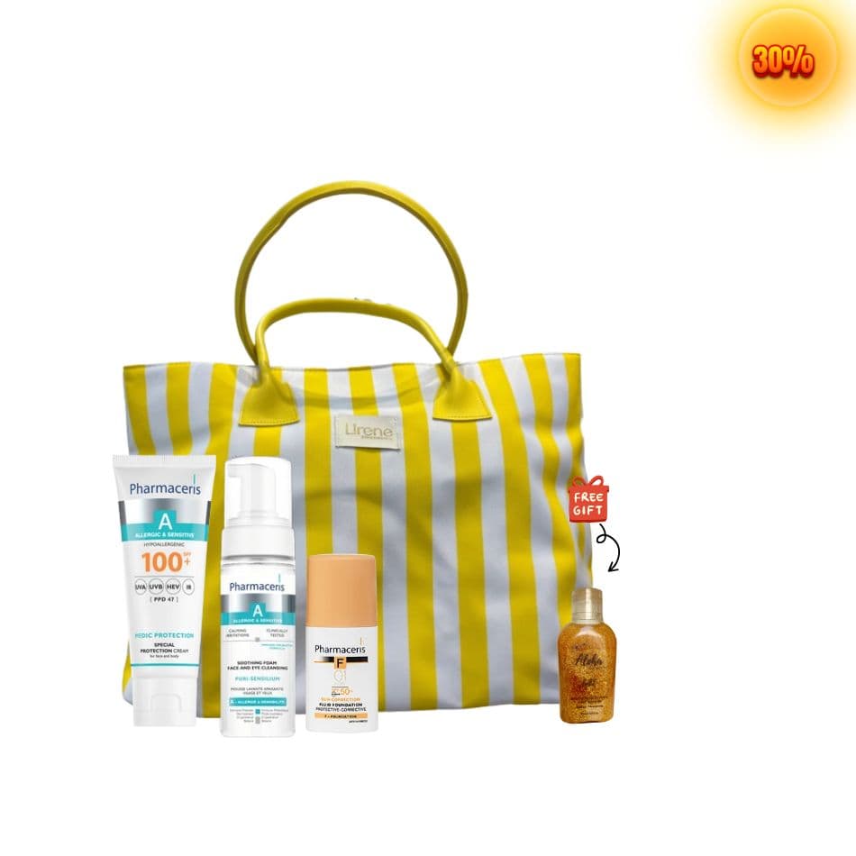 Pharmaceris pack ECRAN SOLAIRE INVISIBLE SFP 100+Fond de Teint SPF50++MOUSSE NETTOYANTE 150ML