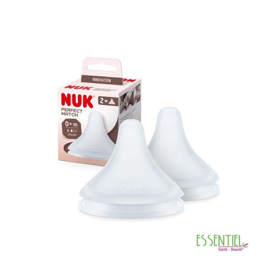 NUK TETINE PERFECT MATCH LOT DE 2 TÉTINES TAILLE S/M/U
