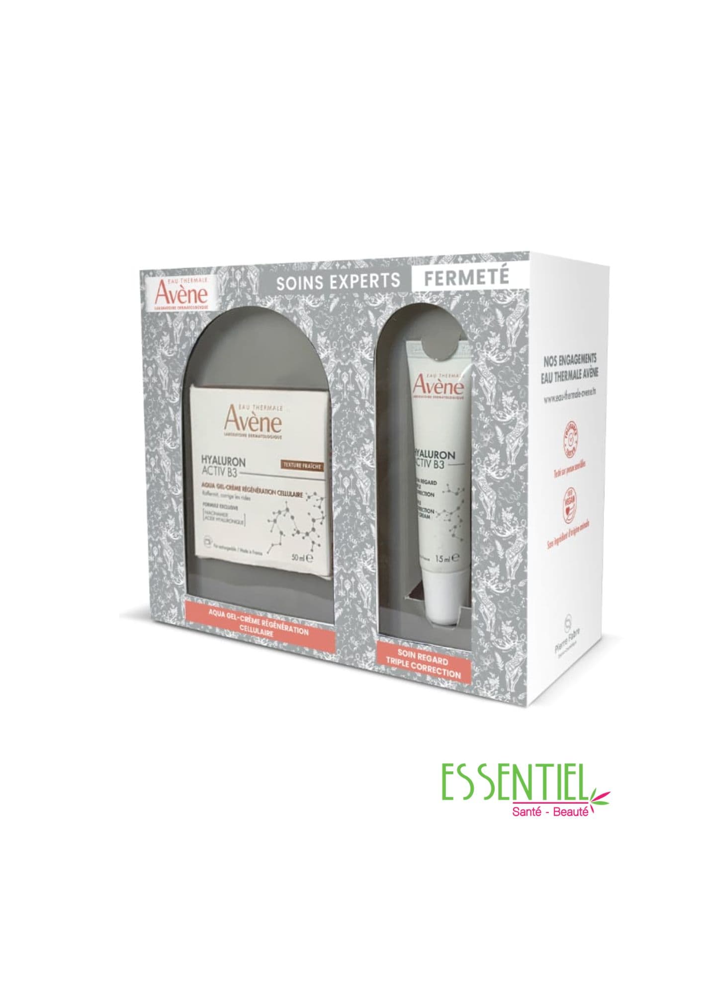 AVENE COFFRET HYALURON ACTIV B3 AQUA GEL + SOIN REGARD TRIPLE ACTION OFFERT