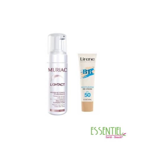 Pack skin glow Muriac mousse nettoyante+ Lirene BB cream 50+ N’01
