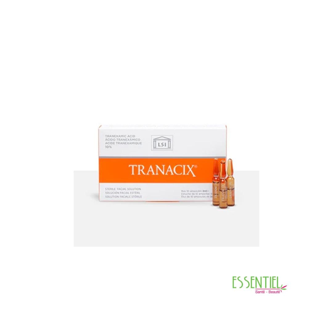SILDERMA TRANACIX Solution Faciale Stérile 10 % Ampoules