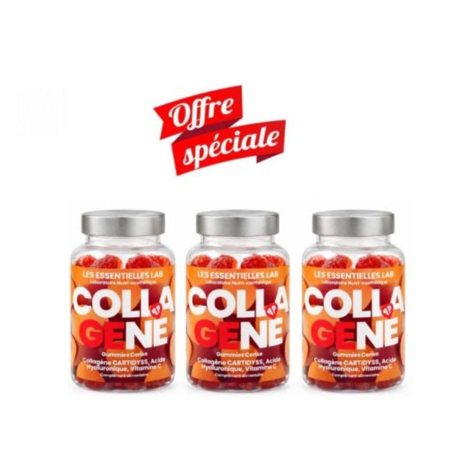 LES ESSENTIELLES LAB COLLAGÈNE GUMMIES CERISE – CURE DE 1 MOIS