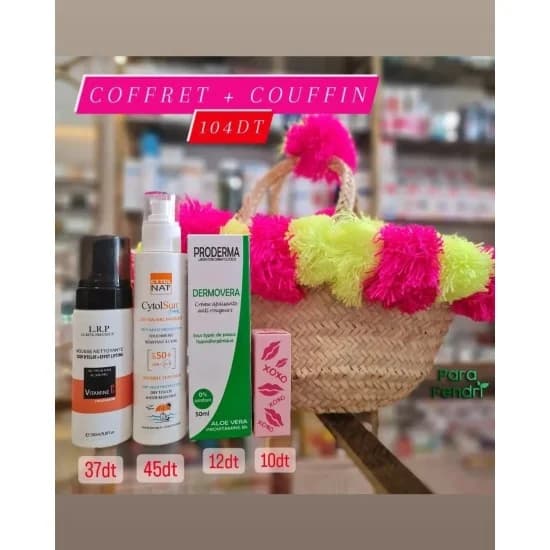 Pack Mousse L.R.P -ecran visage et corps-crème apaisante-rêve tint+couffin cadeau