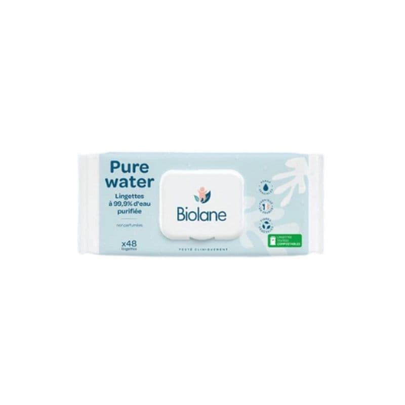 Biolane Lingettes Pure Water B/48