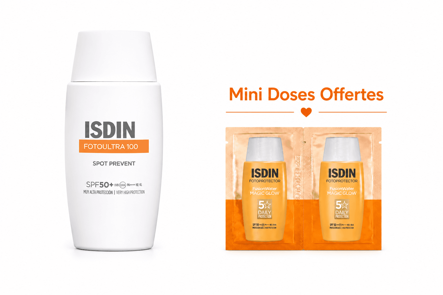 ISDIN ÉCRAN SOLAIRE FOTOULTRA SPOT PREVENT SPF50+ 50ML + 2 Mini Doses Offertes