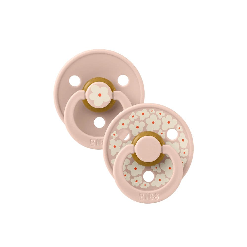 BIBS Sucette Colour Natural Rubber Jasmine Rose 6m+ B/2