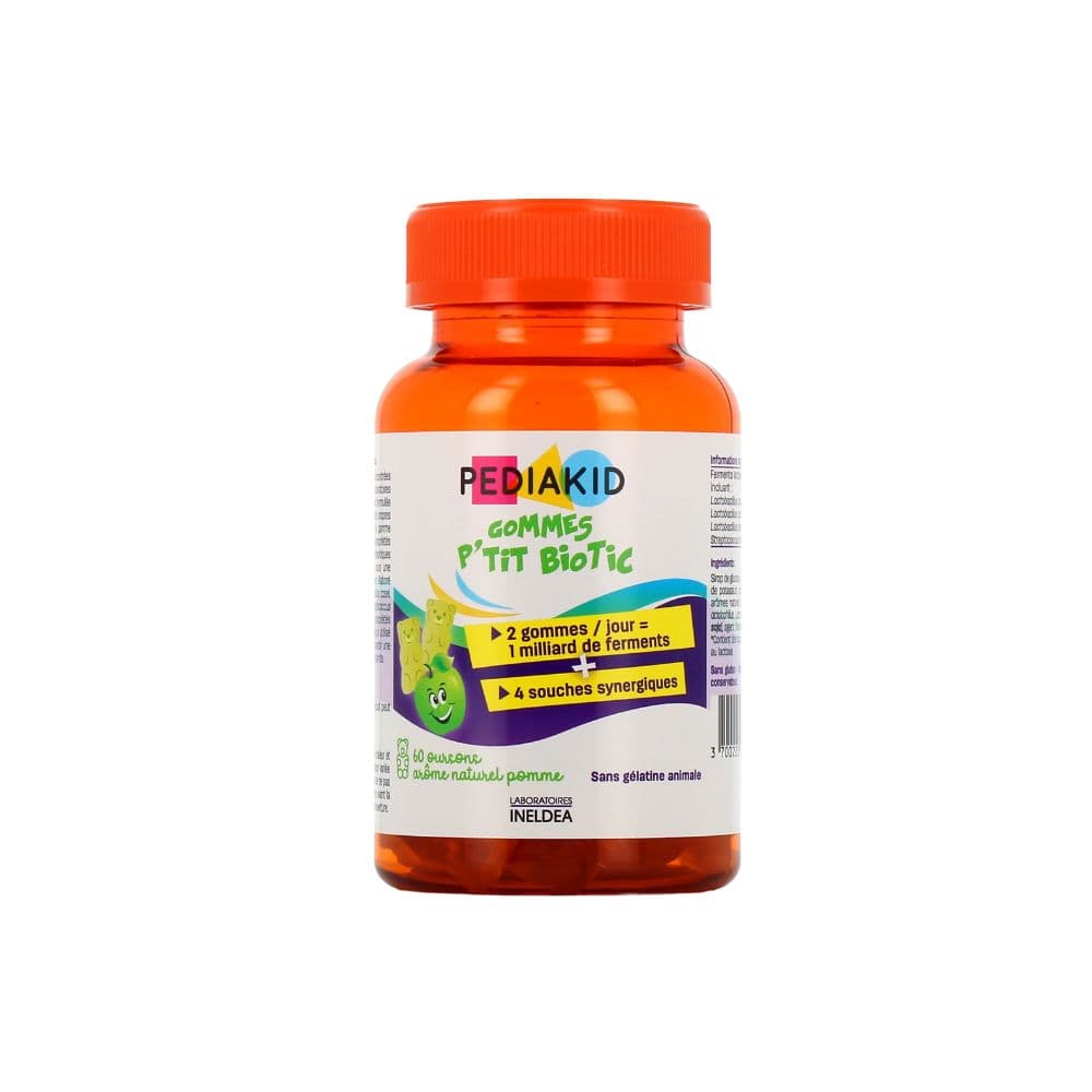 Pediakid Gommes P’titbiotique Goût Pomme B/60 Oursons