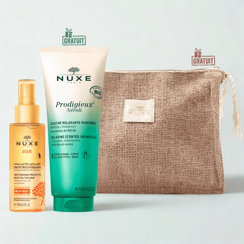 NUXE SUN Trousse Huille Lactée Capillaire Protectrice 100mL+Prodigieux Neroli Parfumé 200mL (OFFERT)