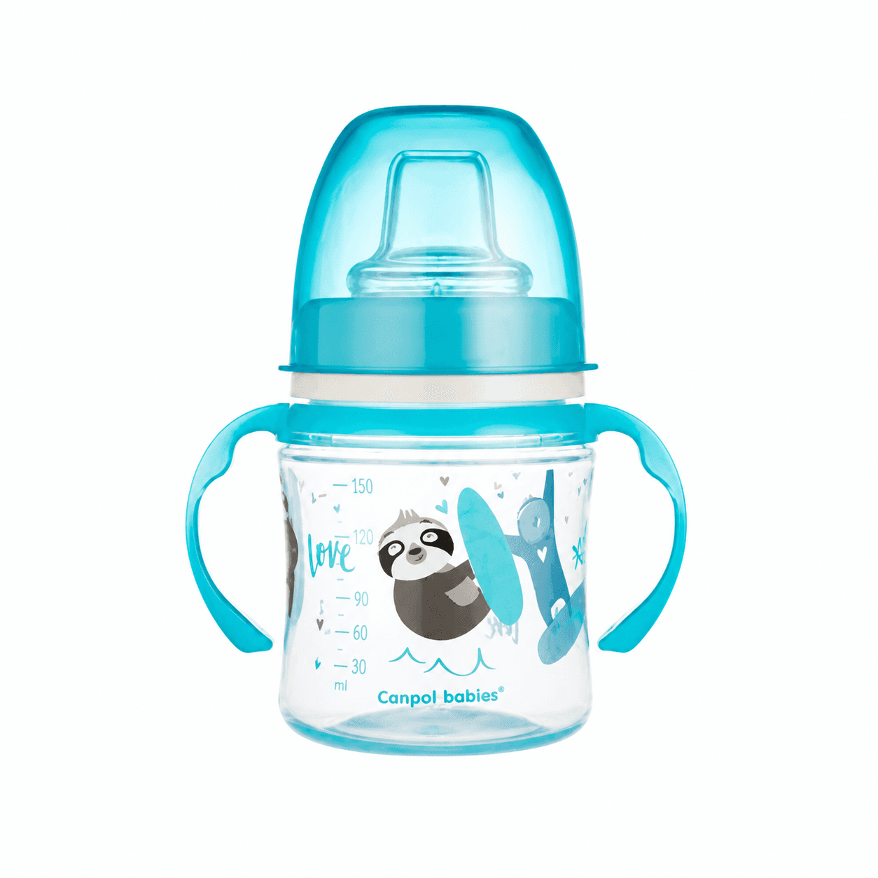 CANPOL BABIES Tasse Apprentissage 120ML Exotic Animals Bleu 35/207