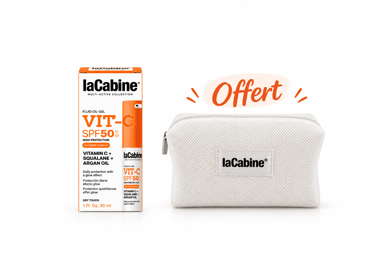 LaCabine Fluid Oil Vit-C Invisible SPF50 30mL+Trousse Offerte
