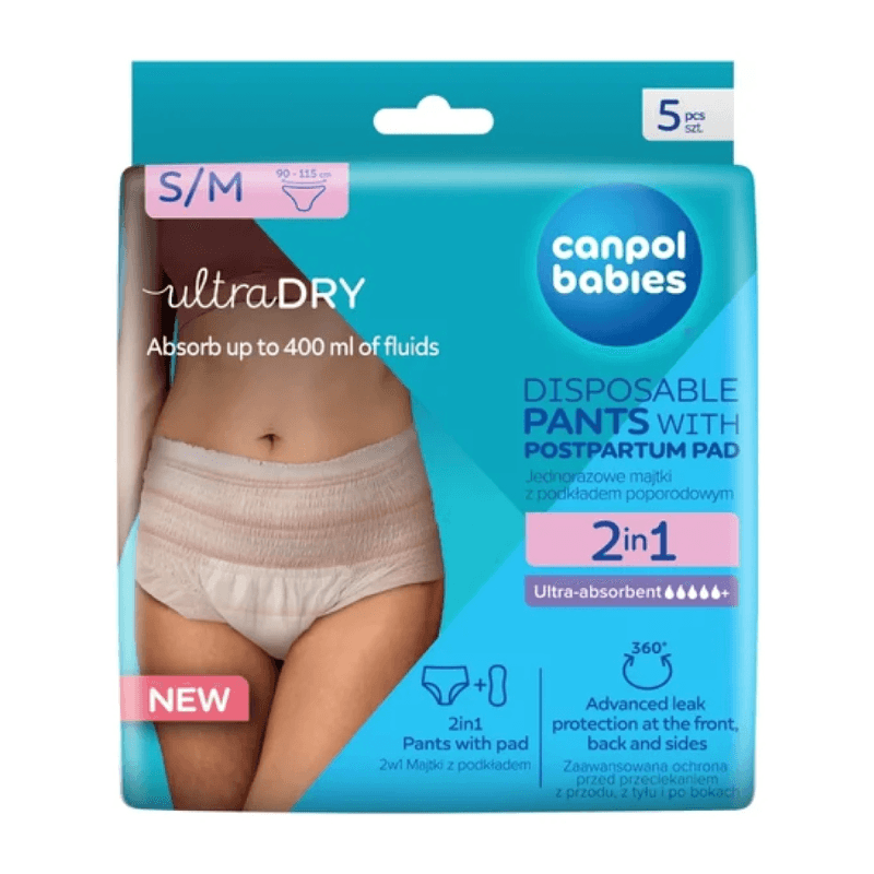 Canpol Babies Culottes Jetables 2en1 Respirantes Et Absorbantes Taille S/M