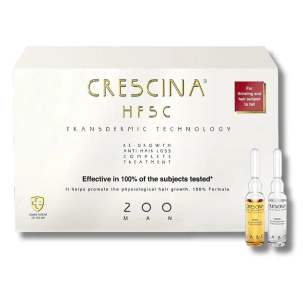 Crescina Traitement Complet (Anti-Chute+Repousse) 200 Homme B/20 Ampoules