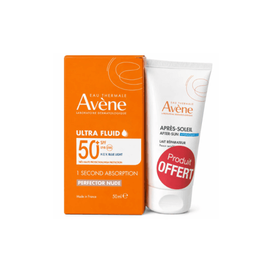 Avène Ultra Fluid Perfecteur Teinté SPF50+ 50 ml + Lait Après-Soleil 50 ml Offert