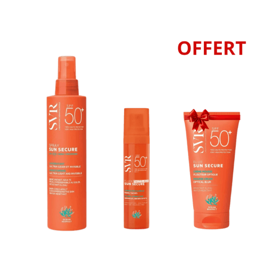 Pack SVR Sun Secure Fluide Photo-Age SPF50+ + Sun Secure Spray SPF50+ 200 ml + Sun Secure Blur SPF50+ Offert