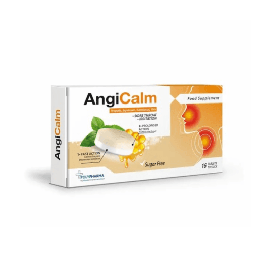 Polypharma Angicalm Propolis Sans Sucre 16 Comprimés à Sucer
