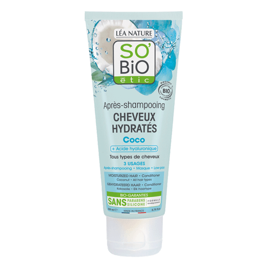 SO BIO APRÈS-SHAMPOOING CHEVEUX HYDRATÉS 200ML